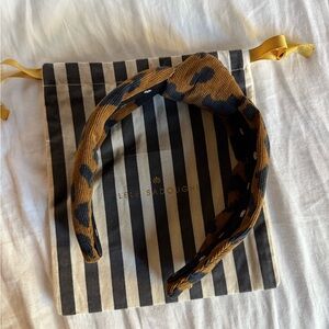 Lele Sadoughi corduroy leopard adult headband